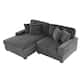 118.4"W Plush Modular Sectional Sofa with Pillows