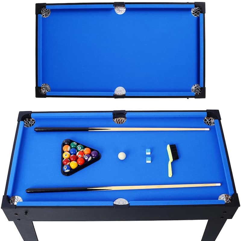 5-in-1 Multi-Game Table, 43" Sports Arcade Games with Accessories - 43"W - Blue
