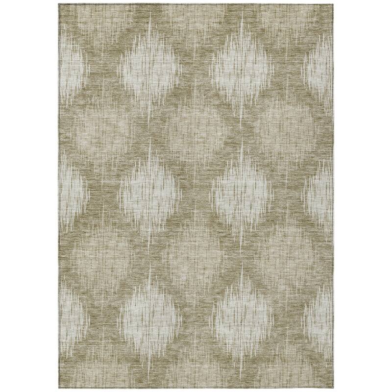 HomeRoots Ikat Transitional Rectangle Outdoor Rug