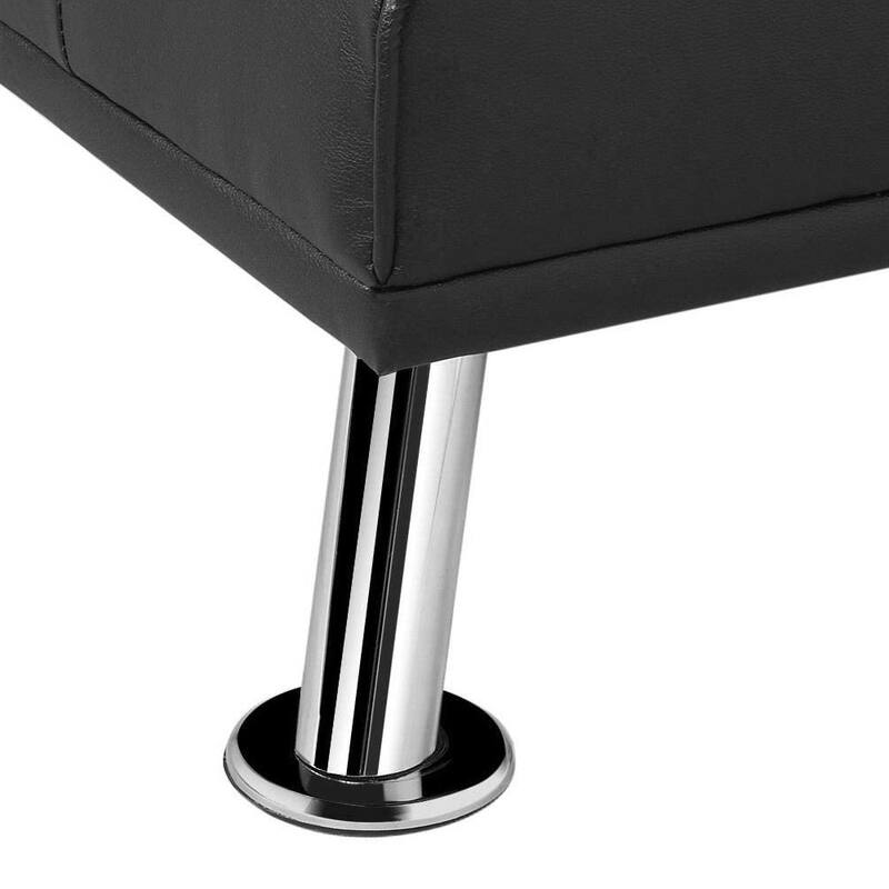 65.8" Modern Sofa Bed Convertible Lounge Couch Sofa with Cupholders & Pillows