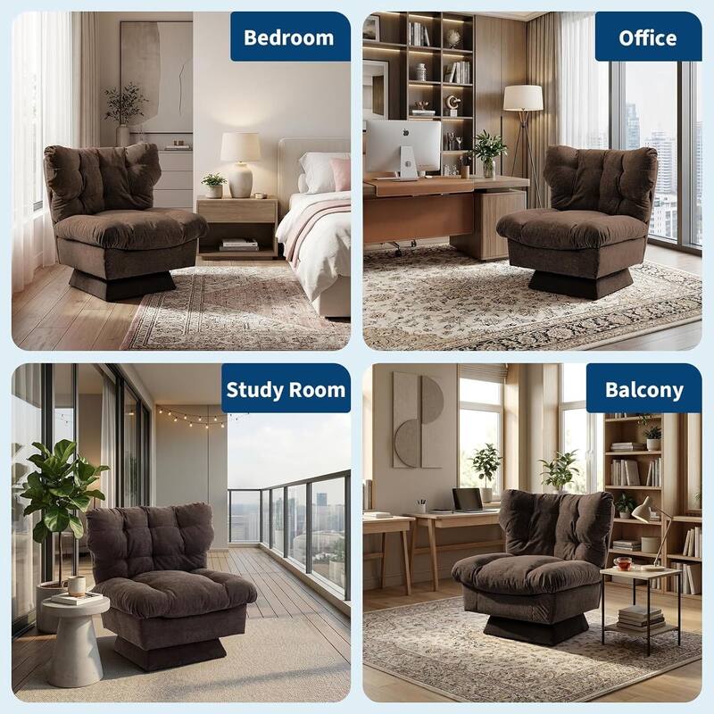 360° Swivel Modern Comfy Upholstered Accent Sofa Chair for Living Room, Bedroom