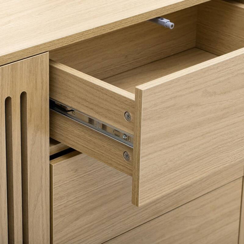 Modern Cabinet with 2 Doors and 3 Drawers