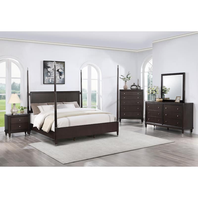 Niguel Brown 5-piece Poster Bedroom Set
