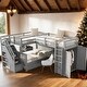 preview thumbnail 2 of 13, Gray Triple Bunk,Twin-Twin over Full L-Shaped Bunk Bed With 3 Drawers, Portable Desk and Wardrobe