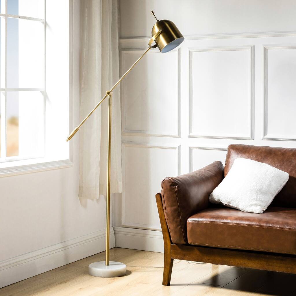 59" Task Floor Lamp with Dome-Shaped Lamp Shade by HULALA HOME