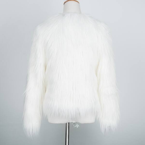 Shop Women S Fur Vintage Winter Warm Fluffy Faux Fur Coat Outwear