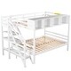 preview thumbnail 8 of 7, MDF Twin over Full Bunk Bed with Staircase and Built-in Storage Cabinets,Storage Staircase