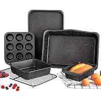 13-inch Pizza Baking Set with 3 Pizza Pans and Pizza Rack – Chef