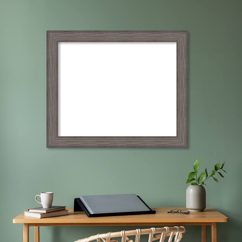 Amanti Art Country Barnwood Framed Dry Erase Magnetic Board