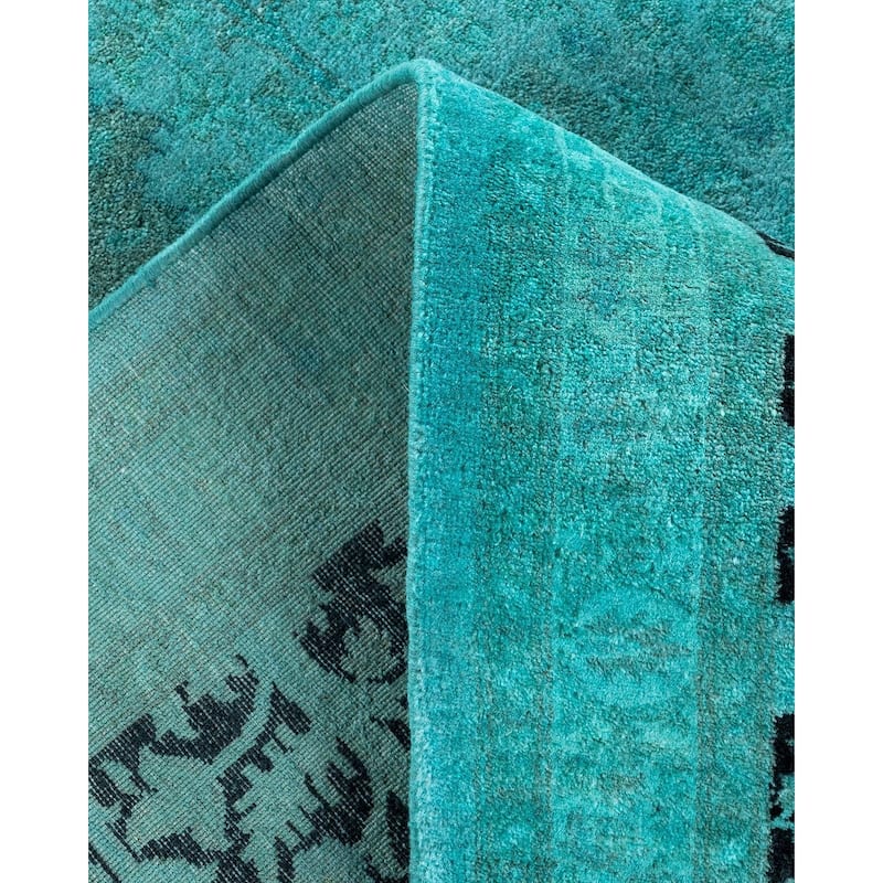 Contemporary Overdyed Wool Hand Knotted Area Rug - 6' 2" x 9' 4"