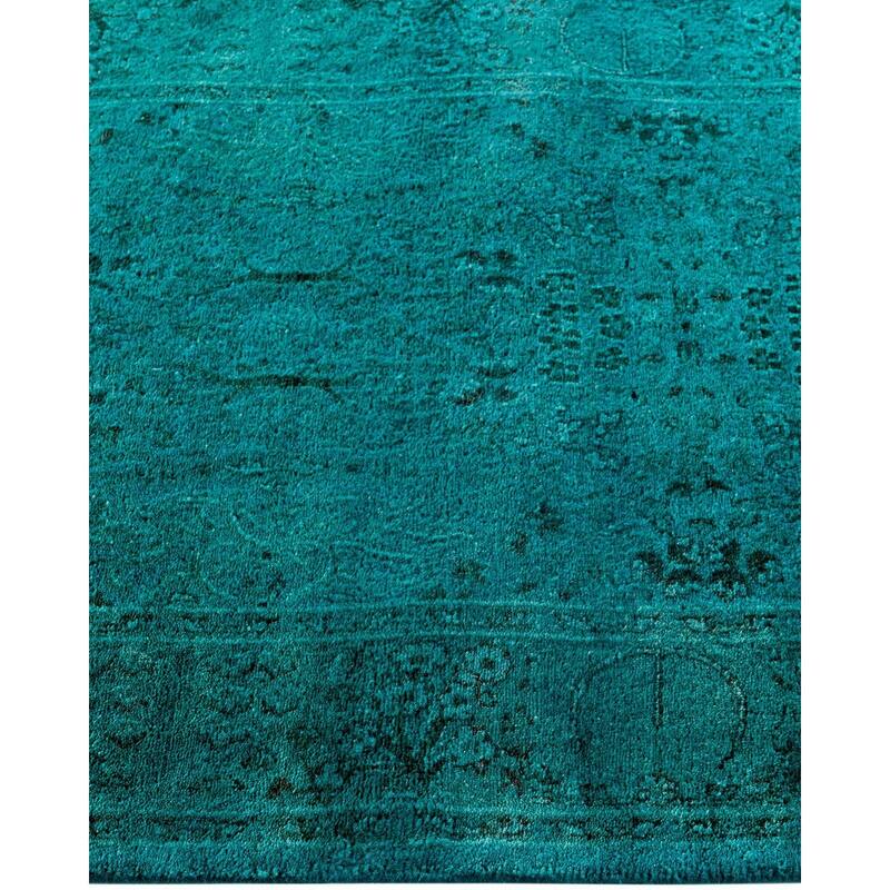 Contemporary Overdyed Wool Hand Knotted Runner - 2' 6" x 9' 6"