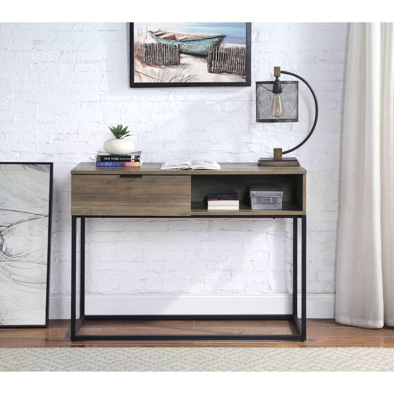 Versatile Rustic Writing Desk with Sturdy Construction and Practical Storage