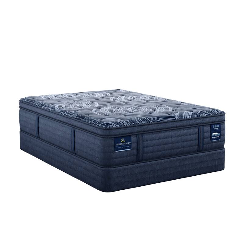 Serta Perfect Sleeper Pro Valais 15" Latex Hybrid Plush Pillow Top Mattress Set