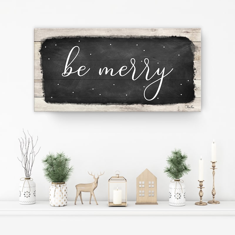 Ready2HangArt 'Be Merry' Holiday Canvas Wall Art by Olivia Rose