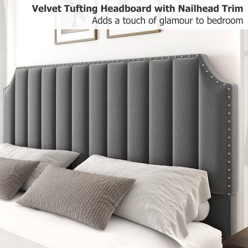 Platform Bed Frame with 50.2" Headboard