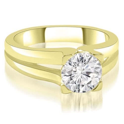 0.50 cttw. 14K Yellow Gold Thick Split Shank Round Diamond Engagement Ring