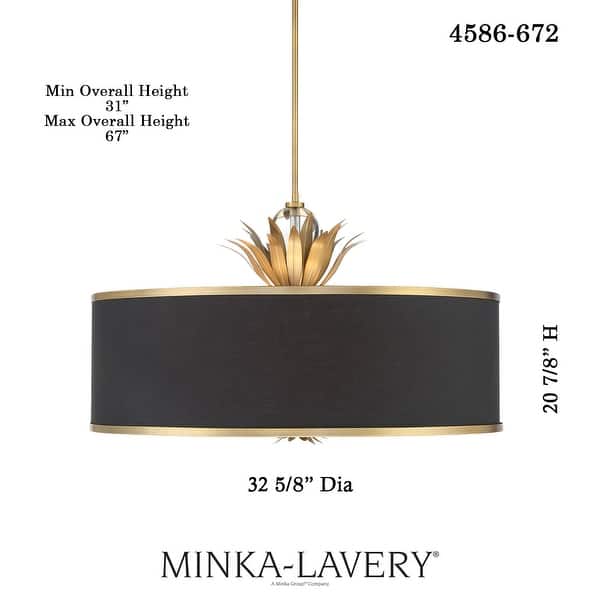 dimension image slide 0 of 2, Minka Lavery 4586 Caprio 6 Light 33" Wide Multi Light Pendant with
