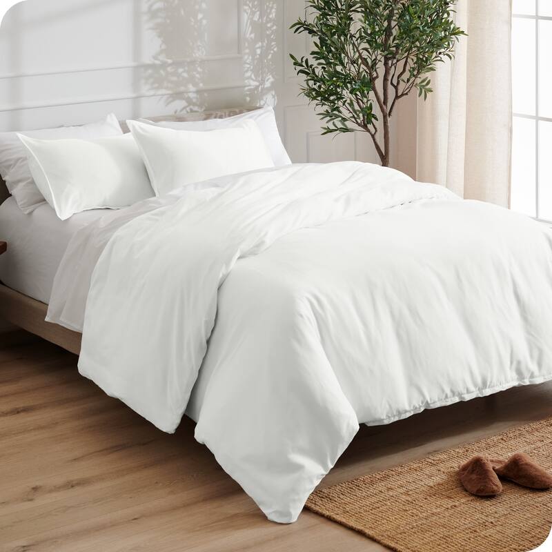 Bare Home Soft Hypoallergenic Microfiber Duvet Cover and Sham Set