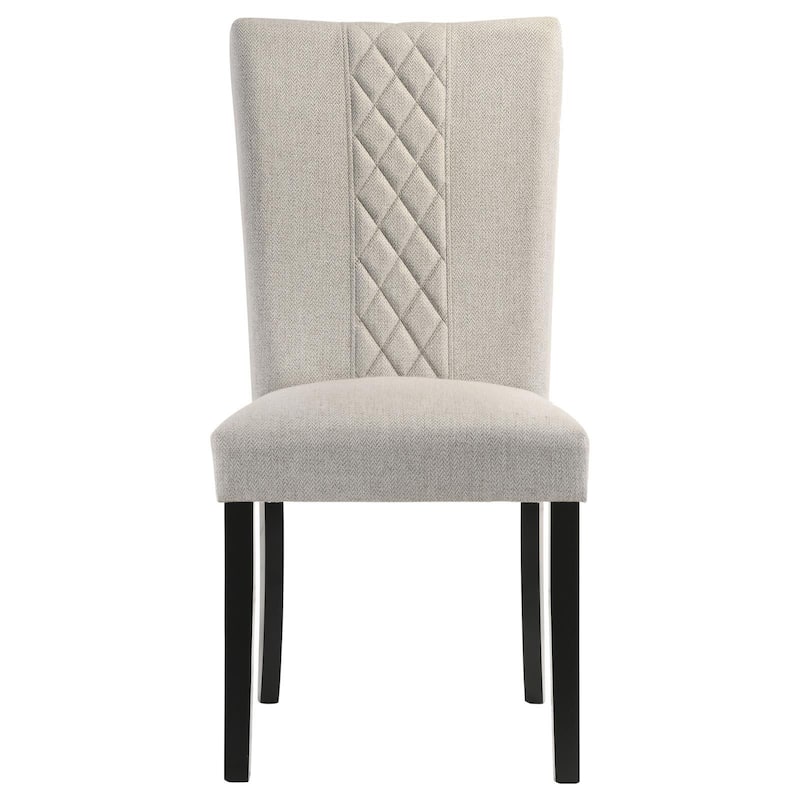 Davidson Beige and Black Upholstered Side Chairs (Set of 2)