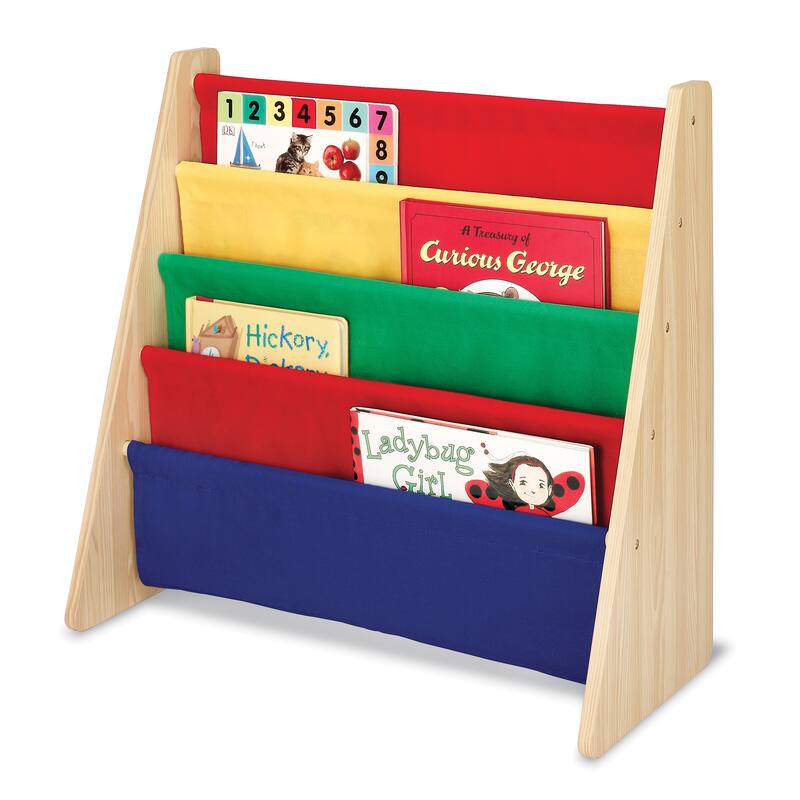 Whitmor Kid's Sling Book Organizer - 5 Pocket - Primary Colors - multi