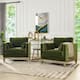 Option Olive Green Performance Velvet
