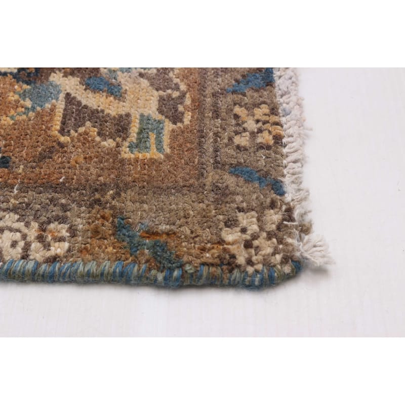 ECARPETGALLERY Hand-knotted Antalya Vintage Navy Wool Rug - 5'0 x 10'6