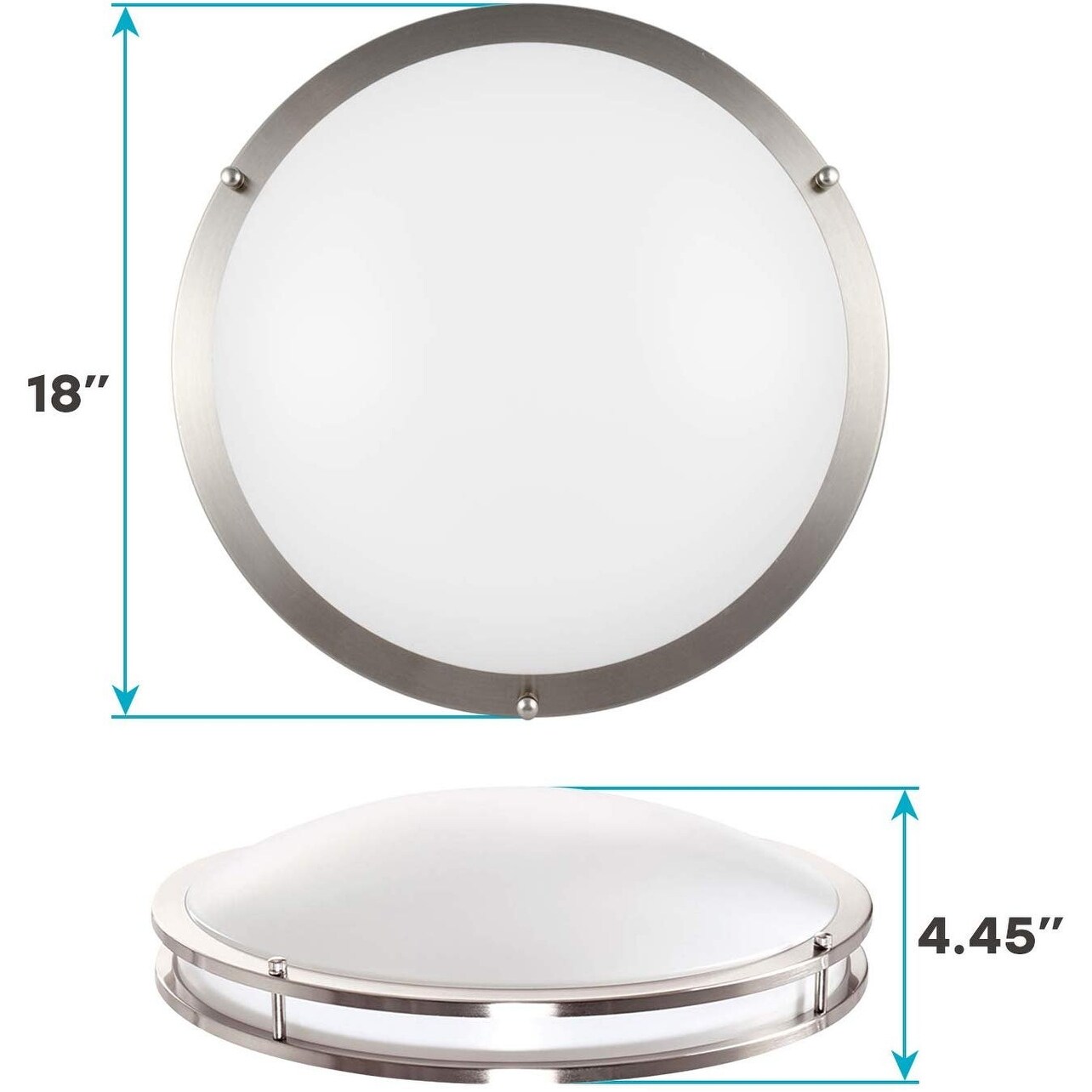 Luxrite 18 Inch LED Flush Mount Ceiling Light Color Temperature