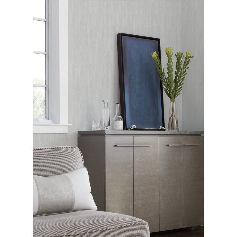 Advantage Sutton Silver Textured Geometric Wallpaper
