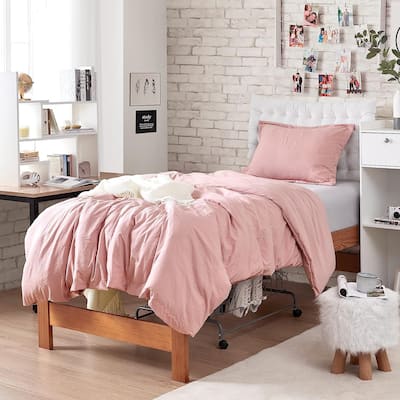 Natural Loft Oversized Comforter Set - Silver Pink