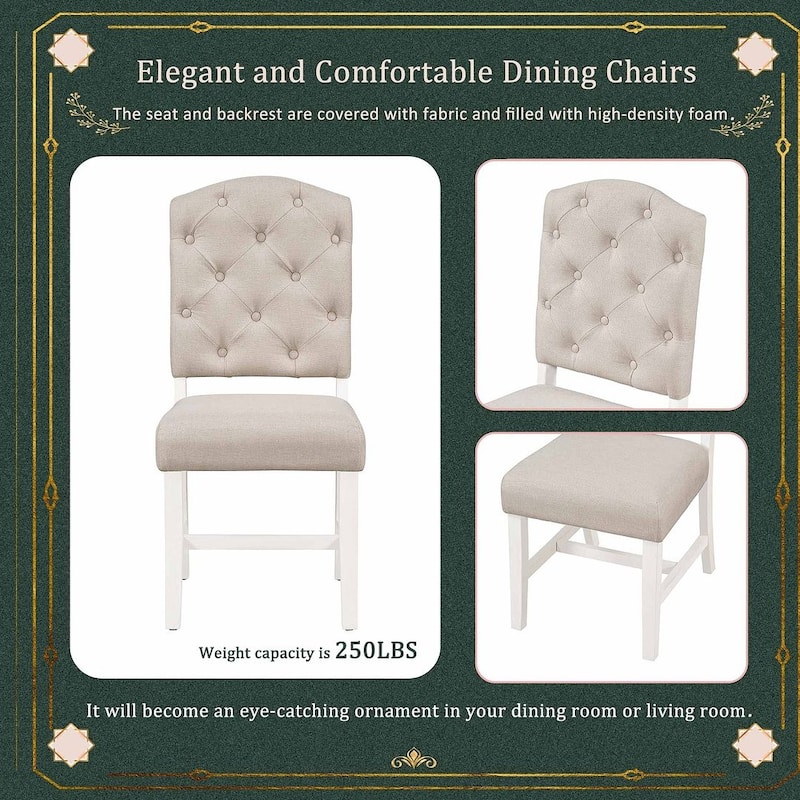 5-Piece Dining Set with Extandable Round Table