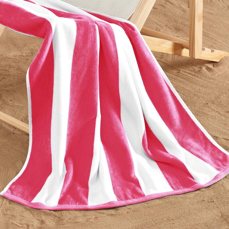 Luxurious Cotton Cabana Stripe Beach Towel