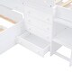 preview thumbnail 41 of 46, L-shaped Space-Saving Twin Loft and Twin Platform Bed with 7 Drawers and Full Guardrail,Loft and Platform Bed