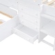 preview thumbnail 27 of 47, Roomfitters L-Shaped Space-Saving Twin Loft and Twin Platform Bed with 7 Drawers and Full Guardrails for Compact Bedrooms