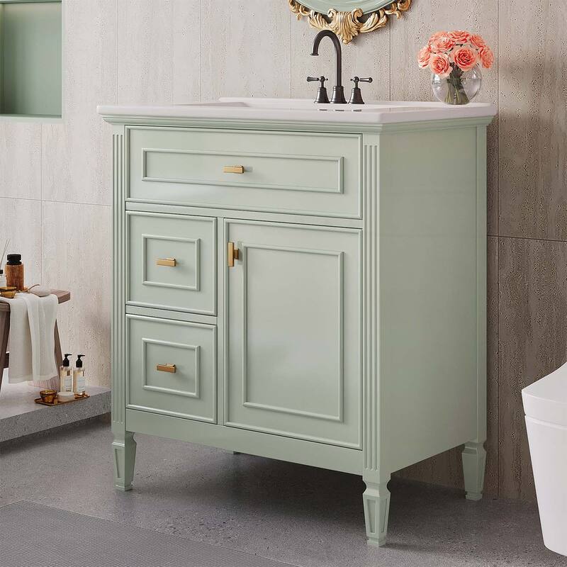 30" Bathroom Vanity with Sink - Green