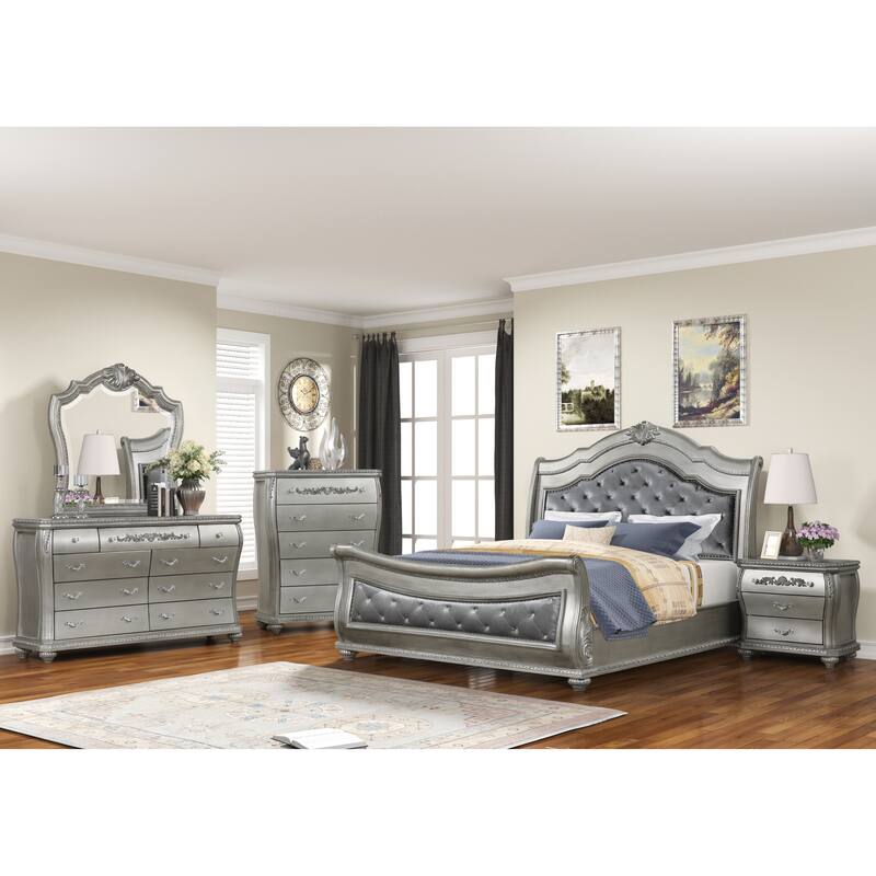 Destiny Traditional Style 3-Drawer Night stand With metal drawer pulls Made with Wood