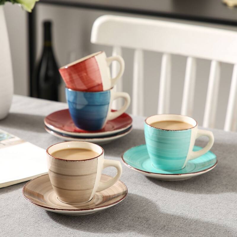 vancasso Bella 8-Piece Coffee Cup And Saucer Set (Service For 4)