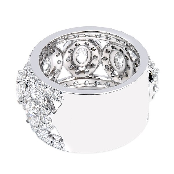 wide wedding bands for her with diamonds