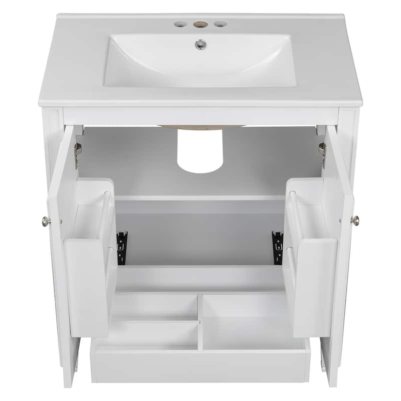 Bathroom Vanity with Sink, Storage Cabinet with Adjustable Shelves, Vanity Set with Soft Close Door and Drawer