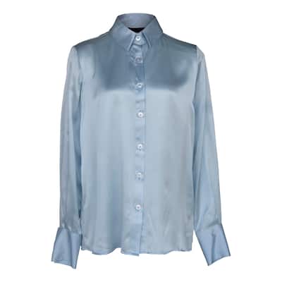 Luxe Silk Blouse in Blue