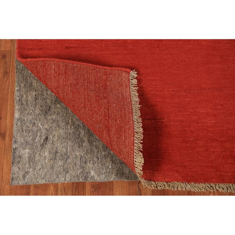 Gabbeh Modern Runner Rug Handmade Foyer Wool Carpet - 3'2" x 9'8"