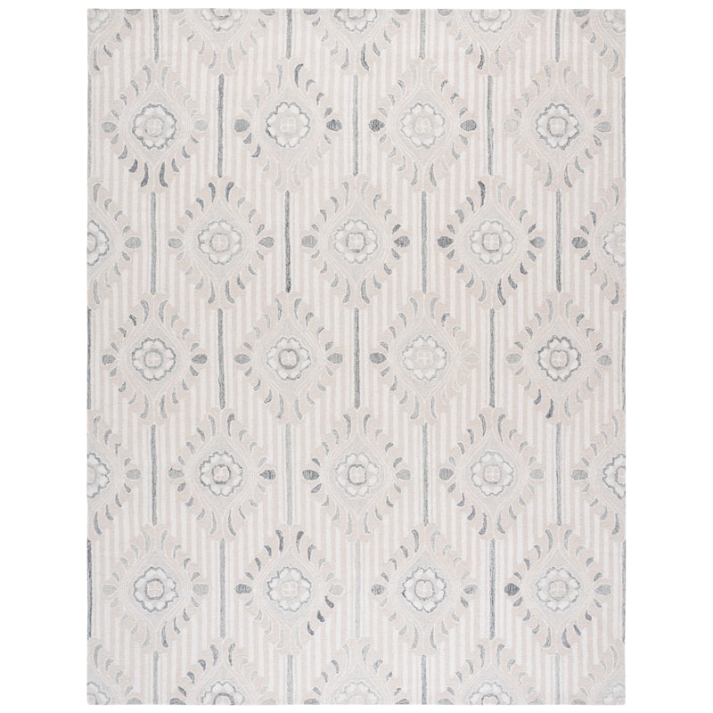 SAFAVIEH Handmade Pine Rania Contemporary Wool Rug - 8' x 10' - Beige/Ivory