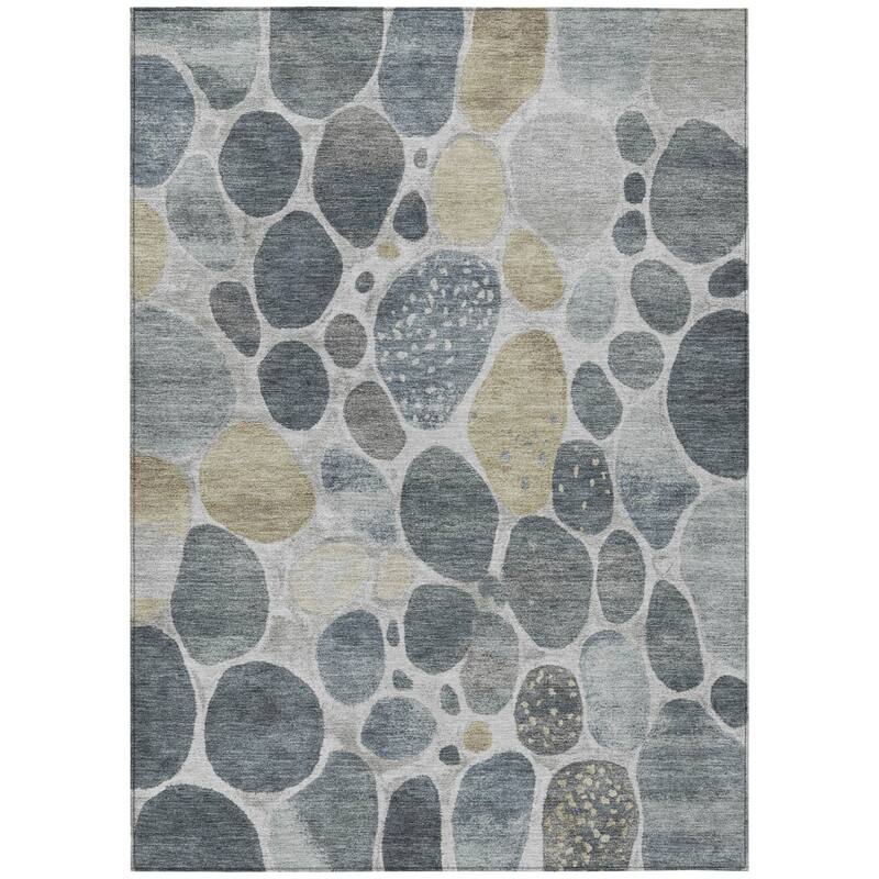 HomeRoots Geometric Transitional Rectangle Outdoor Rug