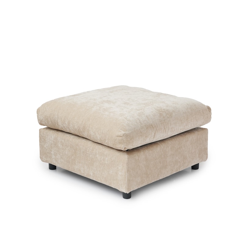 100.5'' V-shape Cloud Corner Sectional Sofa Chenille 5-Piece Modular Couch for Living Room Set