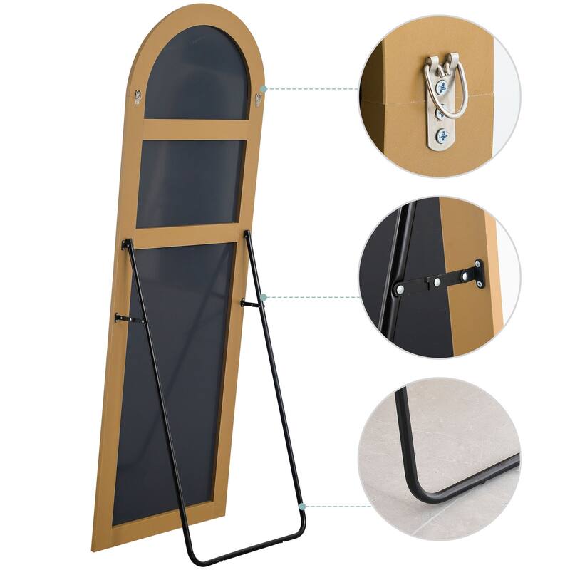 Arched Mirror Full-length Floor Mirror with Standing