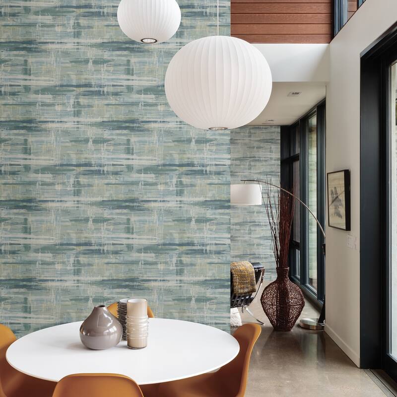 A-Street Prints Marari Teal Distressed Texture Wallpaper