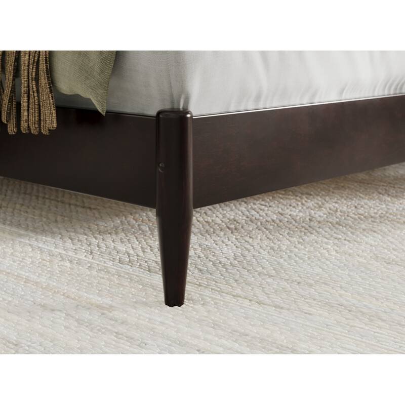 Valencia Solid Wood Low Profile Sleigh Platform Bed