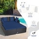 preview thumbnail 10 of 66, Costway Outdoor Patio Rattan Daybed Pillows Cushioned Sofa Furniture - See details