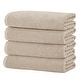 preview thumbnail 89 of 174, Linery & Co. Luxury Cotton Textured Bath Towel. Bath Towel (Pack of 4) - Taupe