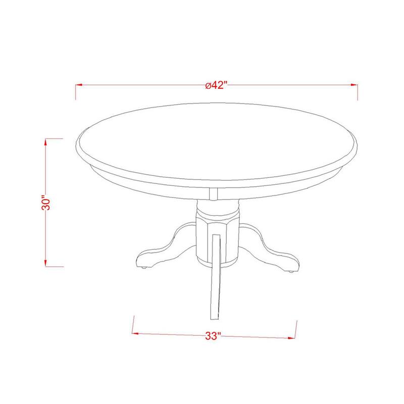 HomeStock 5-Piece Round Linen White Finish Solid Wood Top Dining table with 4 Chairs with Lattice Back