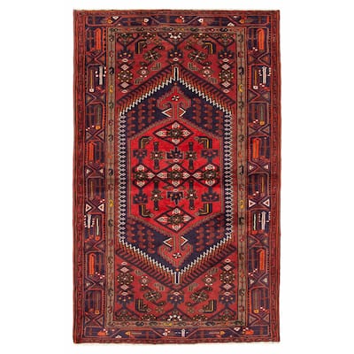 ECARPETGALLERY Hand-knotted Andelz Red Wool Rug - 4'1 x 6'8